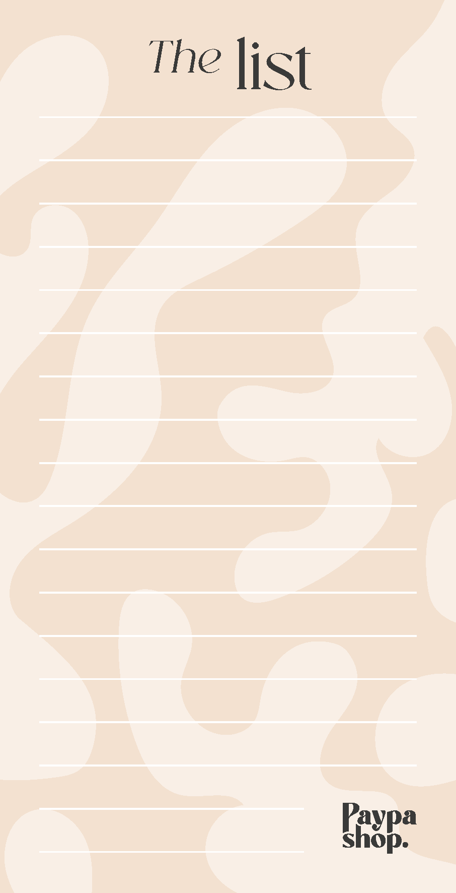 Magnetic Shopping / To-do List - Coastal Coral