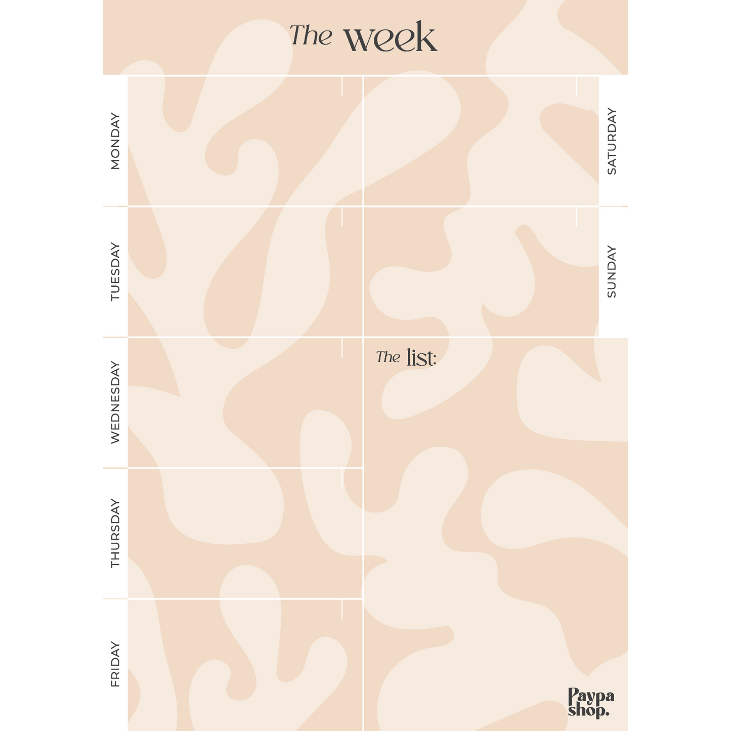Magnetic Weekly Planner - Coastal Coral