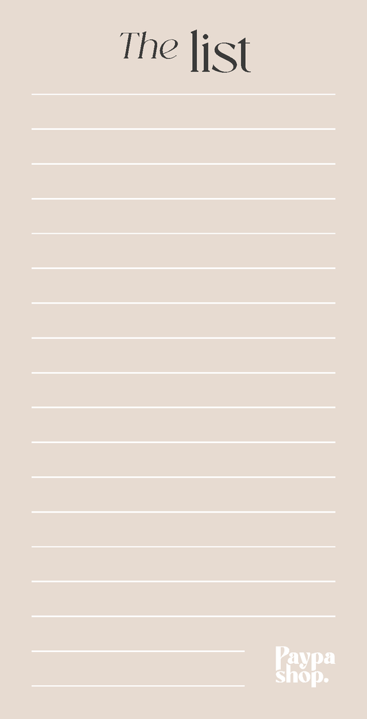 Magnetic Shopping / To-do List - Beige