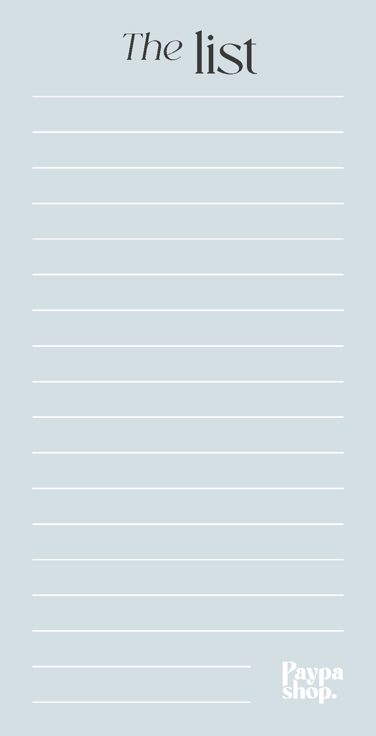 Magnetic Shopping / To-do List - Ocean Blue