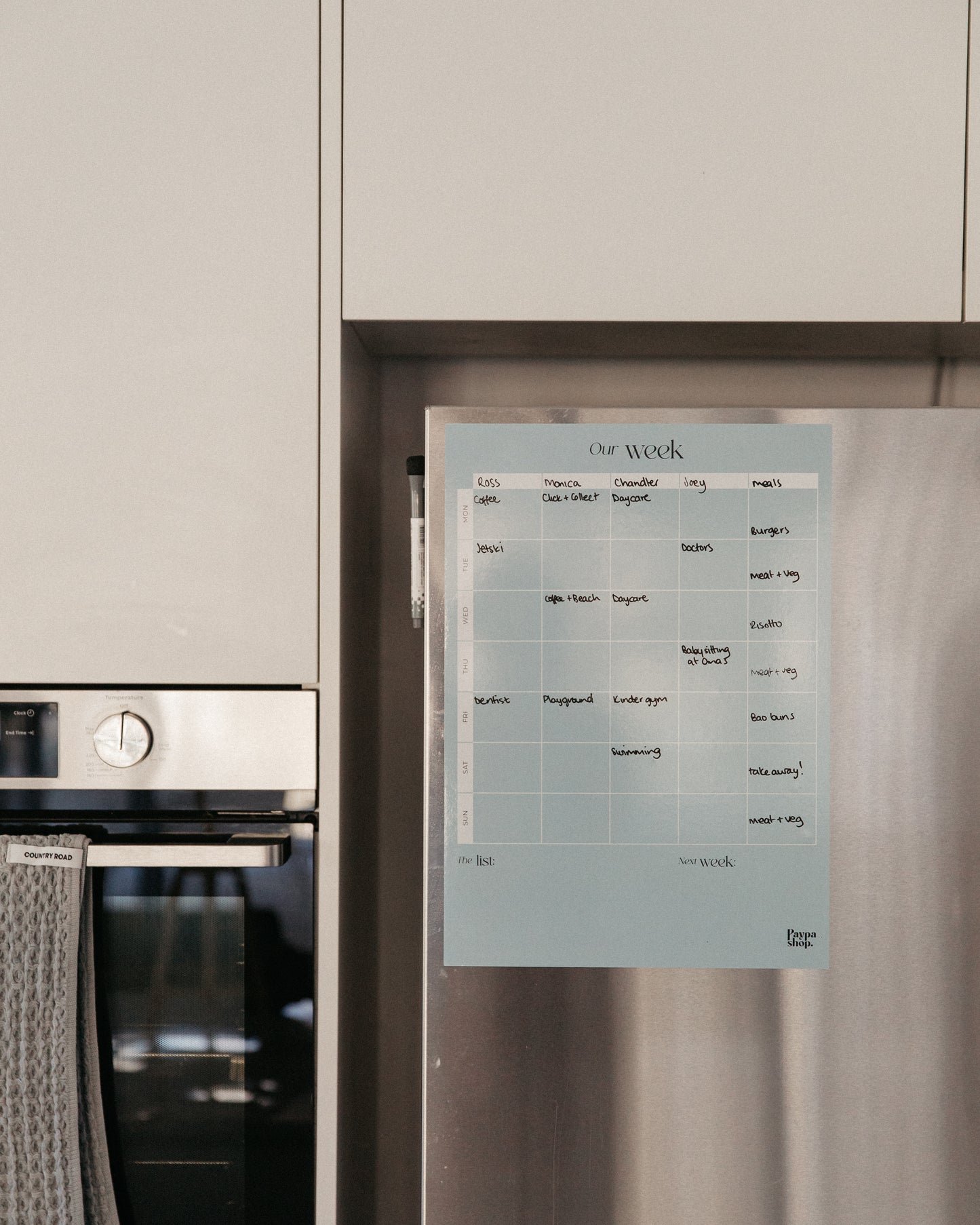 Magnetic Family Weekly Planner - Ocean Blue