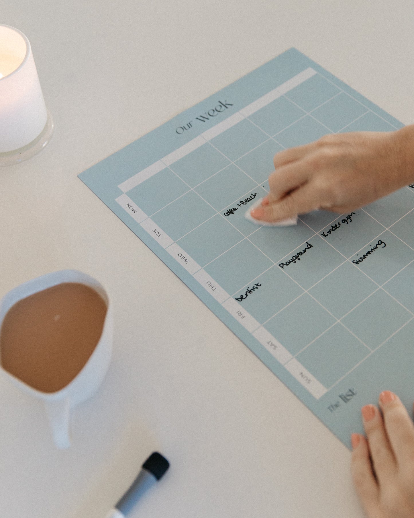 Magnetic Family Weekly Planner - Ocean Blue