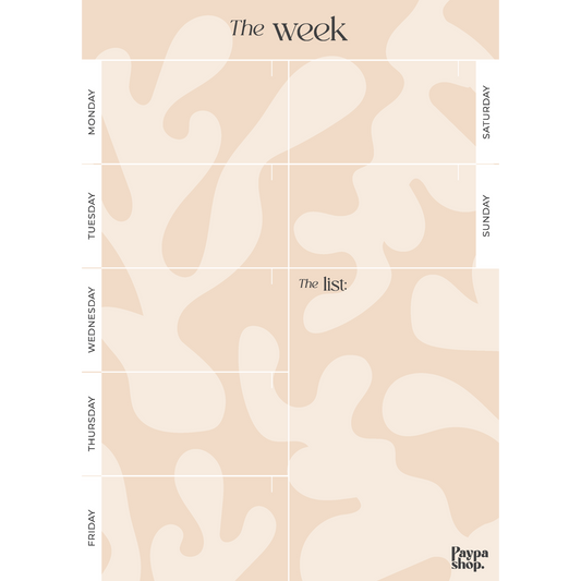Magnetic Weekly Planner - Coastal Coral